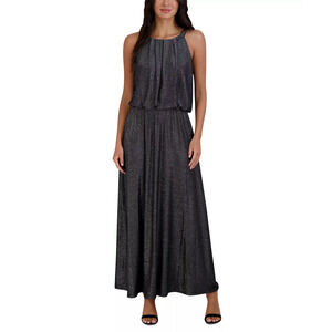 ROBBIE BEE Halter Elastic-Waist A-Line Dress | PM